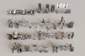 ست کامل لوازم باشگاه ورزشی برای اسکچاپ