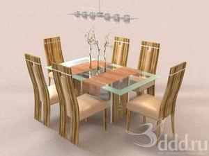 ابجکت میز صندلی مدرن نهارخوری