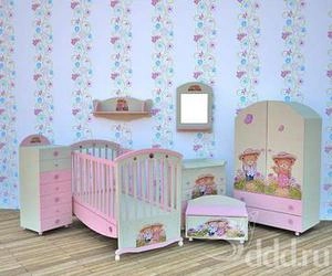 ست  کامل اتاق کودک نوزاد با تیم رنگی صورتی/سفید