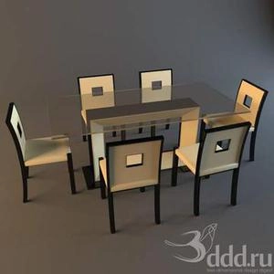 ابجکت میز صندلی مدرن نهارخوری