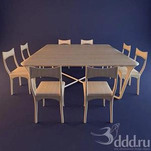 ابجکت میز صندلی مدرن نهارخوری
