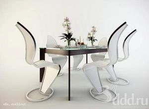 ابجکت میز صندلی مدرن نهارخوری