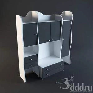 آبجکت 3d کمد دیواری اتاق بچه