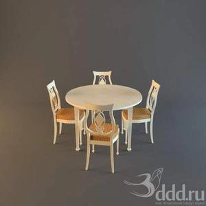 ابجکت میز صندلی مدرن نهارخوری   طرح کلاسیک