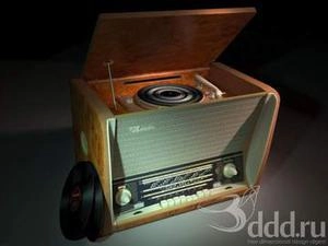 ابجکت 3d رادیو قدیمی