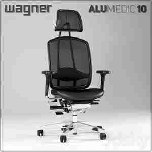 صندالی اداری چرخدار رنگ مشکی Armchair AluMedic 10