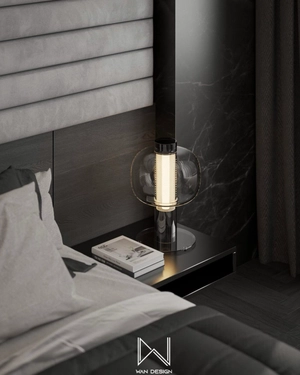 طراحی داخلی اتاق خواب لوکس و مدرن تم خاکستری 47 برای اسکچاپ