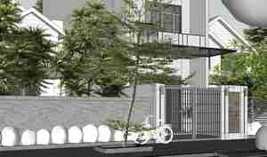 طراحی نما مدرن با رنگ سفید برای اسکچاپ