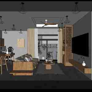 فضای داخلی آپارتمان مسکونی مدرن برای اسکچاپ