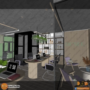 دفتر کار مدرن و مینیمال برای اسکچاپ