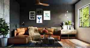 طراحی داخلی نشیمن مدرن برای اسکچاپ