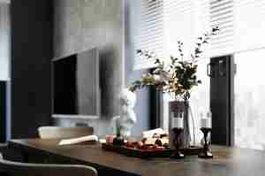 طراحی داخلی نشیمن و آشپزخانه لوکس و مدرن برای اسکچاپ