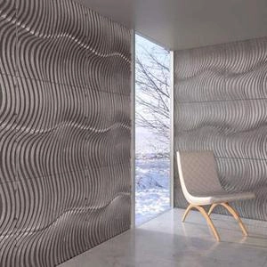 دیوار سه بعدی پترن با طرح موجدار بزرگ افقی