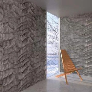 دیوار سه بعدی پترن با طرح موجی بزرگ افقی