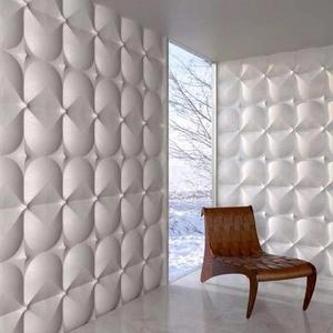 دیوار سه بعدی پترن بارنگ سفید