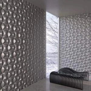 دیوار سه بعدی پترن با طرح طوسی براق