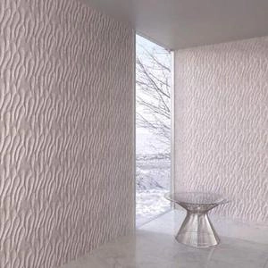 ابجکت 3d دیواری سه بعدی با طرح ریز با رنگ سفید