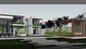 طراحی ویلای مدرن در دل طبیعت استوایی برای اسکچاپ