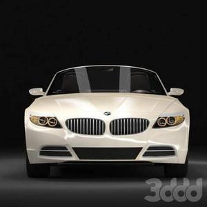 ماشین سفید بی ام و 3d ابجکت