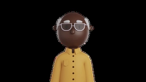 کاراکتر پسر سیاه پوست 3d گرافیکی