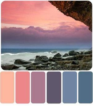 تابلو ساحل با ترکیب رنگ