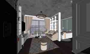 طراحی نشیمن و آشپزخانه مدرن و چشم‌نواز برای اسکچاپ