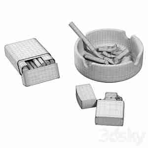 ست سیگار و زیر سیگاری و فندک برای اسکچاپ