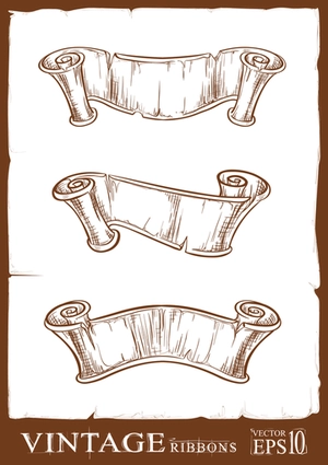 وکتور روبان کاغذی و کارهای گرافیکی