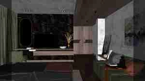 آرامش و سبک مدرن در طراحی اتاق خواب  برای اسکچاپ