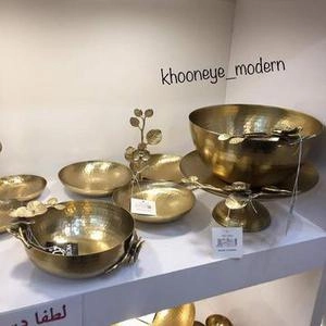 ظروف استیل چکشی با روکش برنز