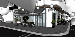 طراحی داخلی و خارجی کافی شاپ برای اسکچاپ
