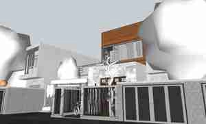 طراحی نما مدرن با دیتیل خیابان برای اسکچاپ