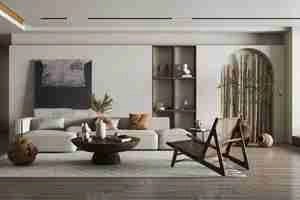 طراحی داخلی فضای نشیمن به سبک بوهیمین برای اسکچاپ