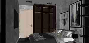 طراحی داخلی اتاق خواب مدرن برای اسکچاپ