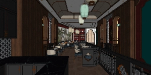 طراحی داخلی فضای رستوران برای اسکچاپ