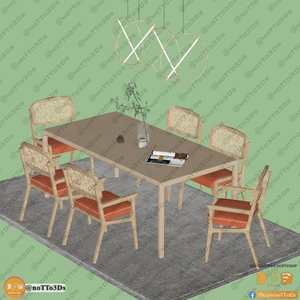 انواع میز و صندلی ناهارخوری برای اسکچاپ