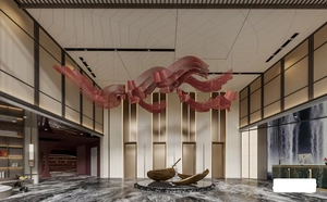 رستوران بزرگ لابی ورودی در دبی