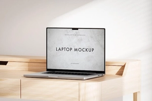 موکاپ لپتاب رو میز