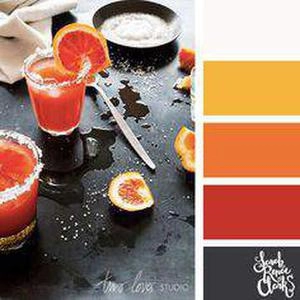 رنگ بندی در تابلو ها لیوان نارنج