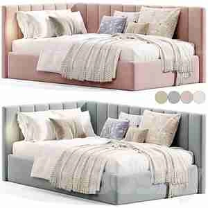 تخت خواب گوشه‌ای روکش‌دار اولویا برای چه یا کودک