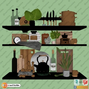 ست دکوری آشپزخانه 344 برای اسکچاپ