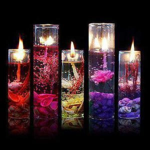 جا شمعی شیشه ای رنگارنگ