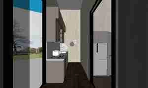 طراحی داخلی آشپزخانه و اتاق چایی خوری به سبک ژاپنی برای اسکچاپ