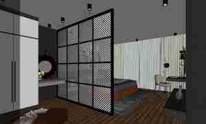 طراحی داخلی اتاق خواب مدرن برای اسکچاپ