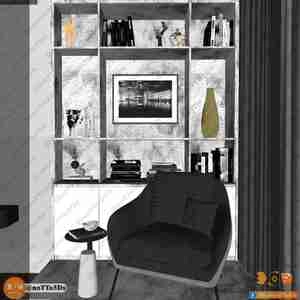اتاق خواب مدرن برای اسکچاپ
