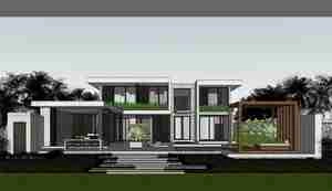 طراحی ویلای مدرن در دل طبیعت استوایی برای اسکچاپ