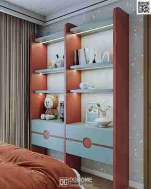 طراحی اتاق کودک با تم فیروزه ای و سفید