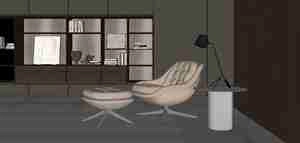 مبل راحتی با دکور برای اسکچاپ