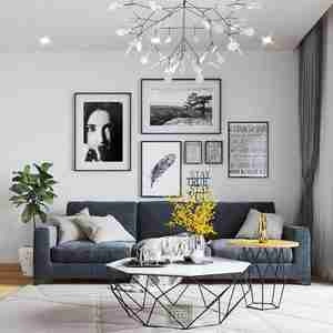 طراحی داخلی فضای نشیمن مدرن برای اسکچاپ