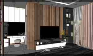 طراحی داخلی اتاق خواب مدرن برای اسکچاپ